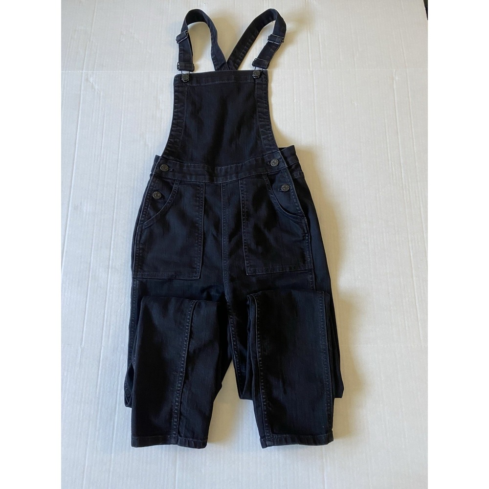 Madewell Lunar Black Women's Denim Overalls Large Classic Closet Piece